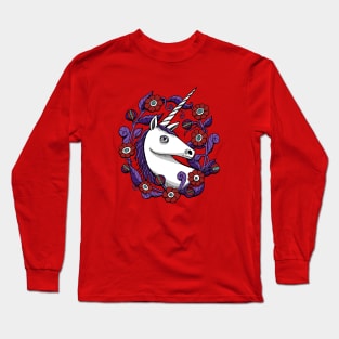 Purple Unicorn Garden Long Sleeve T-Shirt